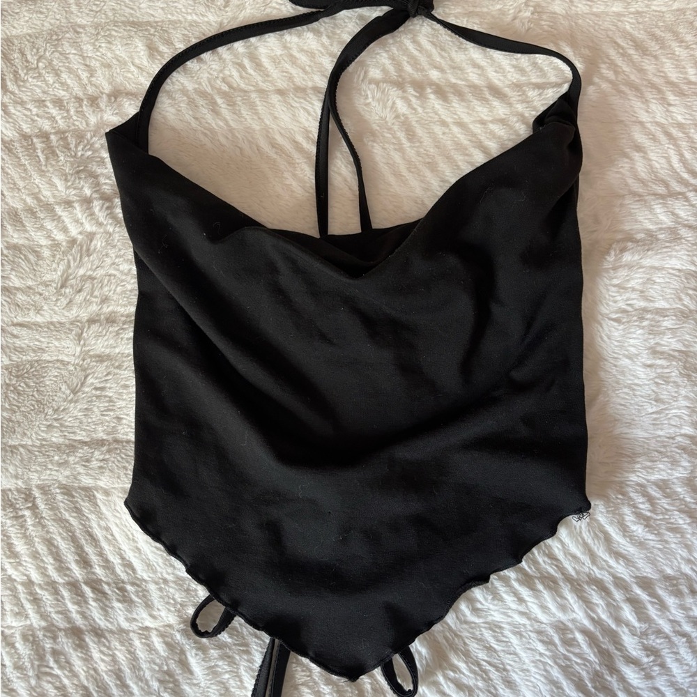 Elegant Black Women's Halter Top